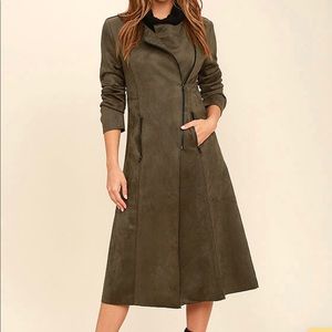 Foxidox XS green suede jacket